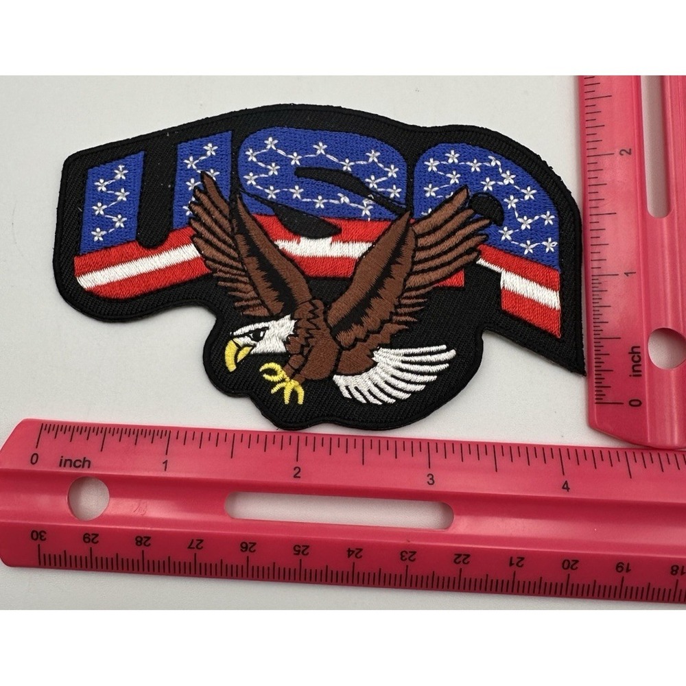 Motorcycle USA Eagle Embroidered patch Sew or Iron on
